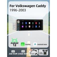 Wireless Carplay Autoradio 6.86 1Din Radio Android Car Multimedia for VW Volkswagen Caddy 1996-2003 Stereo Head Unit GPS Wifi
