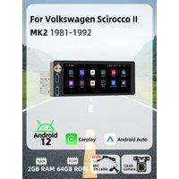 Carplay Autoradio 6.86" 1Din Radio Android Car Multimedia for VW Volkswagen Scirocco 2 II MK2 1981-1992 Stereo Head Unit GPS
