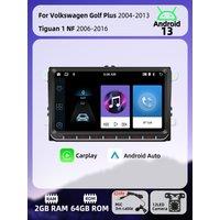 Autoradio Head Unit 2Din Android Radio for VW Volkswagen Golf Plus 2004-2013 Tiguan 1 NF 2006-2016 Carplay 9 Car Multimedia GPS