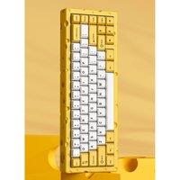 Ajazz AC067 Mechanical Wired Keyboard RGB Hot-Swappable Gasket Structure Cheese-Themed Aluminum Game Office Custom Keyboard