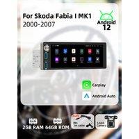 Carplay 1 Din Radio Android Car Multimedia for Skoda Fabia 1 I MK1 2000-2007 6.86" Screen Head Unit Autoradio GPS Navigation