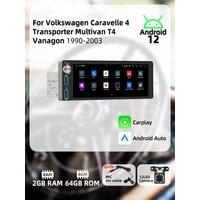 Carplay 1 Din Radio 6.86" Android Car Multimedia for VW Volkswagen Caravelle 4 Transporter Multivan T4 Vanagon 1990-2003