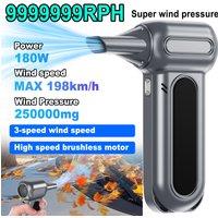 Car Compressed Air Blower - 3 Gear Adjustable 8000 Mah Rechargeable Battery Electric Air Dust Collector, Rechargeable Cordless Air Blower for Keyboard Electronic Equipment Cleaning.