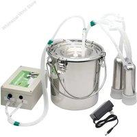 3L Electric Milking Machine Portable Plastic Double Head Vacuum Pump Milker for Farm Sheep Cows