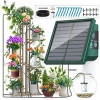 Solar Irrigation System for Garden Balcony Automatic Drip Irrigation System DIY Garden Watering System Drip Hose Irrigation