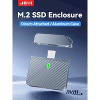 JEYI 2230 M.2 NVMe SSD Enclosure-USB 3.2 (10Gbps)Aluminum Enclosure with Magnetic Protective Cover,Direct-plug Design,TYPE-C