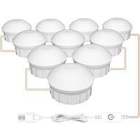 LED Makeup Mirror Light Bulb Dressing Table Lamp Dimmable Home Bathroom Bedroom Mirrors Decoration Lighting White/Pink USB DC 5V