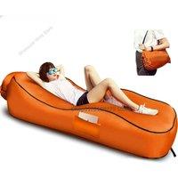 Outdoor Foldable Inflatable Sofa Lounge Couch Sleeping Bed Portable Foldable Air Travelling Beach Lounge Lazy Bed Chair Chair