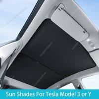 Car Sunshades Sunroof For Tesla Model 3 Model Y 2021-2023 Buckle Sun Pare Front Rear Glass Skylight Heat Insulation Accessories