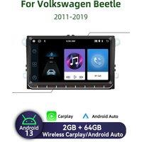 For VW Volkswagen Beetle 2011-2019 9" Screen Wireless Carplay Autoradio Android Car Multimedia 2 Din Radio GPS Stereo Navigation