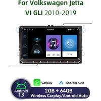 For VW Volkswagen Jetta 6 VI GLI 2010-2019 9" Screen Carplay Autoradio Android Car Multimedia 2 Din Radio GPS Stereo Navigation