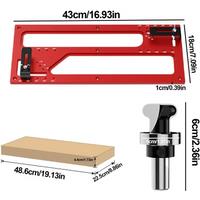 Hand-free Cabinet Door Edge Banding Fitting Template Aluminum Alloy Auxiliary Tool Woodworking Edge Banding Positioning Artifact