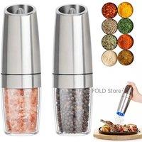 Electric Automatic Mill Spice Salt and Pepper Grinder Gravity LED Light Adjustable Coarseness