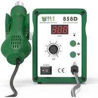 Single Digital Dispaly Lead-Free Spital Hot Air Gun Station 650W 100-480 Degree Temperature Adjustable With 3Pcs Wind Gun Nozzle