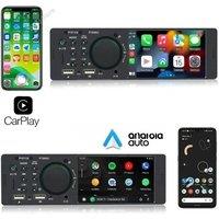 1 Din 4" CarPlay Car Radio Bluetooth Android-Auto MP5 Player Handfree A2DP USB Stereo Audio System Multimedia Head Unit
