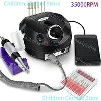35000RPM Electric Nail Drill Professional Manicure Machine Nail Sander Set NailDrill Bit Portable NailSalon Polisher Equipment