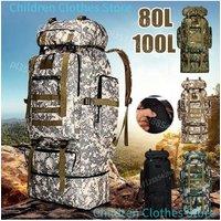 80L/100L Mountaineering Bag Climb Bag Tactical Backpacks Large Backpack Outdoors Hiking Camping Travel Bags