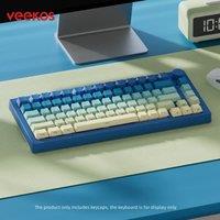 Veekos Iris Gradient SP Shine-Through Keycap Set 136-Key Cherry Profile PBT Double Shot Keycapsfor MX Custom Mechanical Keyboard