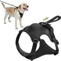 Dog Harness with Leash Retractable,Adjustable for Large Dogs with Integrated Leash and Anti Slip
