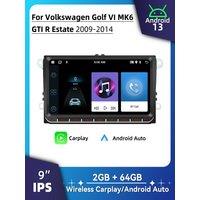 9" Screen Android Car Multimedia 2Din Radio for VW Volkswagen Golf 6 VI MK6 GTI R Estate 2009-2014 Carplay Stereo GPS Head Unit