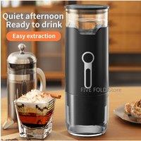 New Small Portable Coffee Maker Electric Capsule Brewer Portable Machine Fit Powder and Coffee