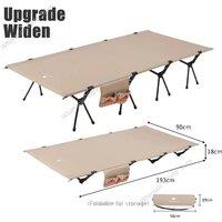 Upgrade 4 Rods Widen Folding Camping Cot Bed 80/90cm Portable Ultralight Outdoor Travel Sleeping Bed 1-2 Person Camp Folding Bed