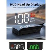 HUD Car Head-Up Display - GPS Navigation Projector, Speedometer, USB OBD2 Real-Time Data, Universal Windshield Car Speed Project