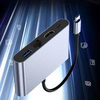 4 In 1 Usb-C Usb Hub Male To Female Hdmi-Compatible 4k Usb 3.1 Type-C To Usb 3.0 Charging Adapter For Macbook Air 12 Converter