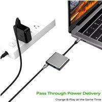 4K 1080P Type C To HDMI-compatible/ Usb 3.0/ Type C 4 in 1 Cable Converter Thunderbolt 3 Switch to HDMI-compatible Adapter Cable