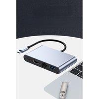 4 in 1 Usb Hub USB C to HDMI-compatible Splitter HUB Type-c to HDMI-compatible USB3.0 Docking Station For Macbook Air Converter