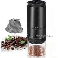 New 1000mAh Electric Coffee Grinder Externally Adjustable Type-C Charging Coffee Burr Grinder Bean Grinding Machine Coffee Maker