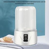 1.1 L Mini Foldable Washing Machine For Socks Underwear Panties Washer Household Portable Laundry Rechargeable