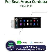 Carplay 6.86" Screen Multimedia 1Din Android Car Radio for Seat Arosa Cordoba 1994-1999 HeadUnit Autoradio Stereo Navigation GPS