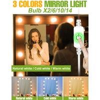LED Makeup Mirror Light Dressing Table Lamp Bathroom Mirrors Decoration For Home Bedroom Nightlight 3 Colors Dimmable White/Pink