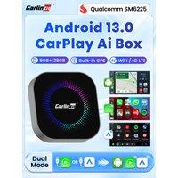 CarlinKit New Wireless CarPlay Android Auto Adapter Android 13 CarPlay Ai Box Support Netflix Play Store 3-In-1 Smart Mini Box