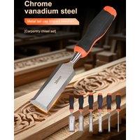 Woodworking Chisels 6 Piece Set Mini Chisels Chrome Vanadium Steel Hand Set Plastic Handle Hardware Tools Chisels
