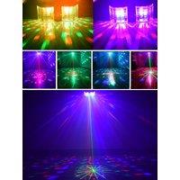 Mini 3IN1 LED DJ Disco Party Light LED RGBW Stage Light DMX Control Laser Light Sound Activated Laser Light Holiday Decoration