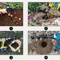 Planting Flowers and Various Vegetable Fields Drill Bits Spiral Blade Charging Drills Hand-electric Drill Landscaping Soil