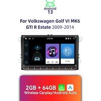 2Din Android Radio 9 Screen Wireless Carplay Car Multimedia for VW Volkswagen Golf 6 VI MK6 GTI R Estate 2009-2014 GPS Stereo