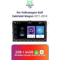 2Din Android Radio 9" Screen Wireless Carplay Autoradio Car Multimedia for VW Volkswagen Golf Cabriolet Wagon 2011-2014 Stereo