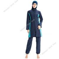 Burkini Large Muslim Swimwear 2023 Fashion Swimming Suit For Women Dresses Hijabs Modest Swimsuit Islamic Clothing Sets 3 Pieces