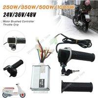 Electric Bike Bicycle Scooter Accessories Motor Brushed Controller & Throttle Twist Grip 24V 36V 48V 250W 350W 500W