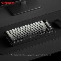 Veekos Black Gradient SP Keycap Set136-Key Cherry Profile PBT Double Shot Shine-Through Keycap for MX Custom Mechanical Keyboard