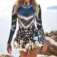 Raquel Mirror Party Dress Black Stretch Stage Dance Dress Nightclub Party Celebrate Dress Women Dancer Performance Clothes