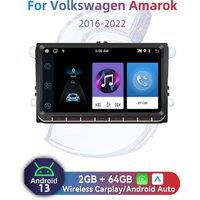 2Din Android Radio Car Multimedia for VW Volkswagen Amarok 2016-2022 9" Screen GPS Navigation Wireless Carplay Autoradio Stereo