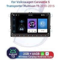 2Din Android Radio Car Multimedia for VW Volkswagen Caravelle 5 Transporter Multivan T5 2010-2015 9" Screen GPS Carplay Stereo