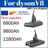 21.6V for Dyson V8 12800mAh Battery Absolute V8 Animal Li-ion SV10 Vacuum Cleaner Series Rechargeable Batteries