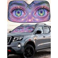 150*70CM Car Sunshade Front Window Color-splashed cute eyes Protection Shield Car Sun Visor Heat Protector Car Interior Accessor