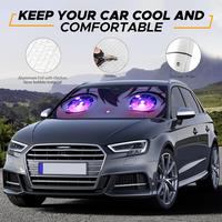 150*70CM Car Sunshade Front Window Black cat's yellow eyes Protection Shield Car Sun Visor Heat Protector Car Interior Accessori