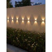 4Pcs Solar Wall Lights with Smart Light Sensor Outdoor LED Lights, 8H Illumination, Auto On/Off for Garden Fence Pathway